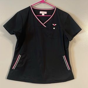 koi Black Top with Pink and White Accents